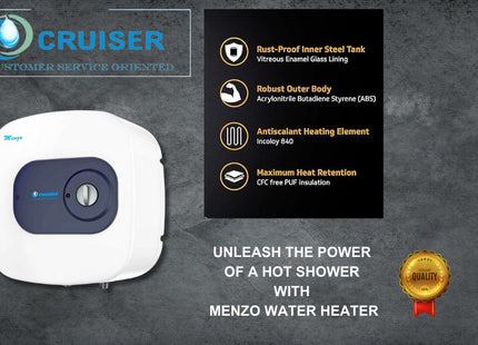 Menzo 10 Liters Water Heater Horizontal Water HeatersHorizontal Water HeaterWater HeaterWater Heater (25 Liters)Vertical Mount Water Heater10LBella Horizontally Mounted 15 Liters Water GeyserWater GeyserBella Vertically Mounted 100 Liters Water GeyserBella Vertically Mounted 50 Liters Water GeyserGeyserLitersHorizontal mountingMounting15 Liter HorizontalLitresHorizontaltank100Heating