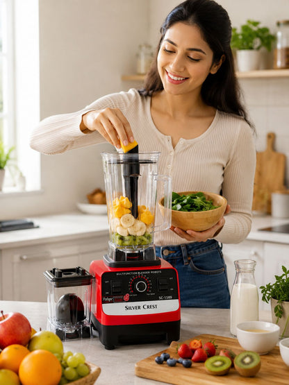 Cruiser Electricals Commercial Blender 2L | Multifunction Electric Mixer Grinder for Hotel & Home Use | 15 Speed Settings | Total Crushing Technology | Plastic Jar & Body