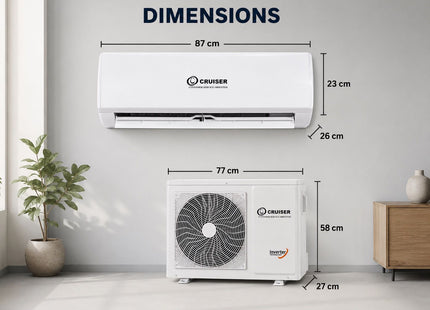 1.0 Ton 5-Star Inverter Split AC — Stay Cool, Even at 52°C