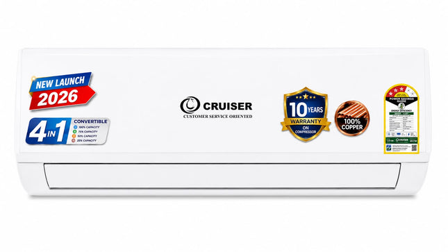 Cruiser 1.0 Ton 3-Star Inverter Split AC — Stay Cool, Even at 52°C