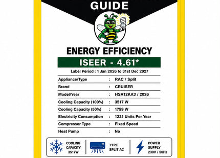 Cruiser 1.0 Ton 3-Star Inverter Split AC — Stay Cool, Even at 52°C
