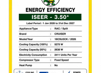 Cruiser 1.5 Ton Non-Inverter ( Fixed Speed) New Model Air Conditioner 2026