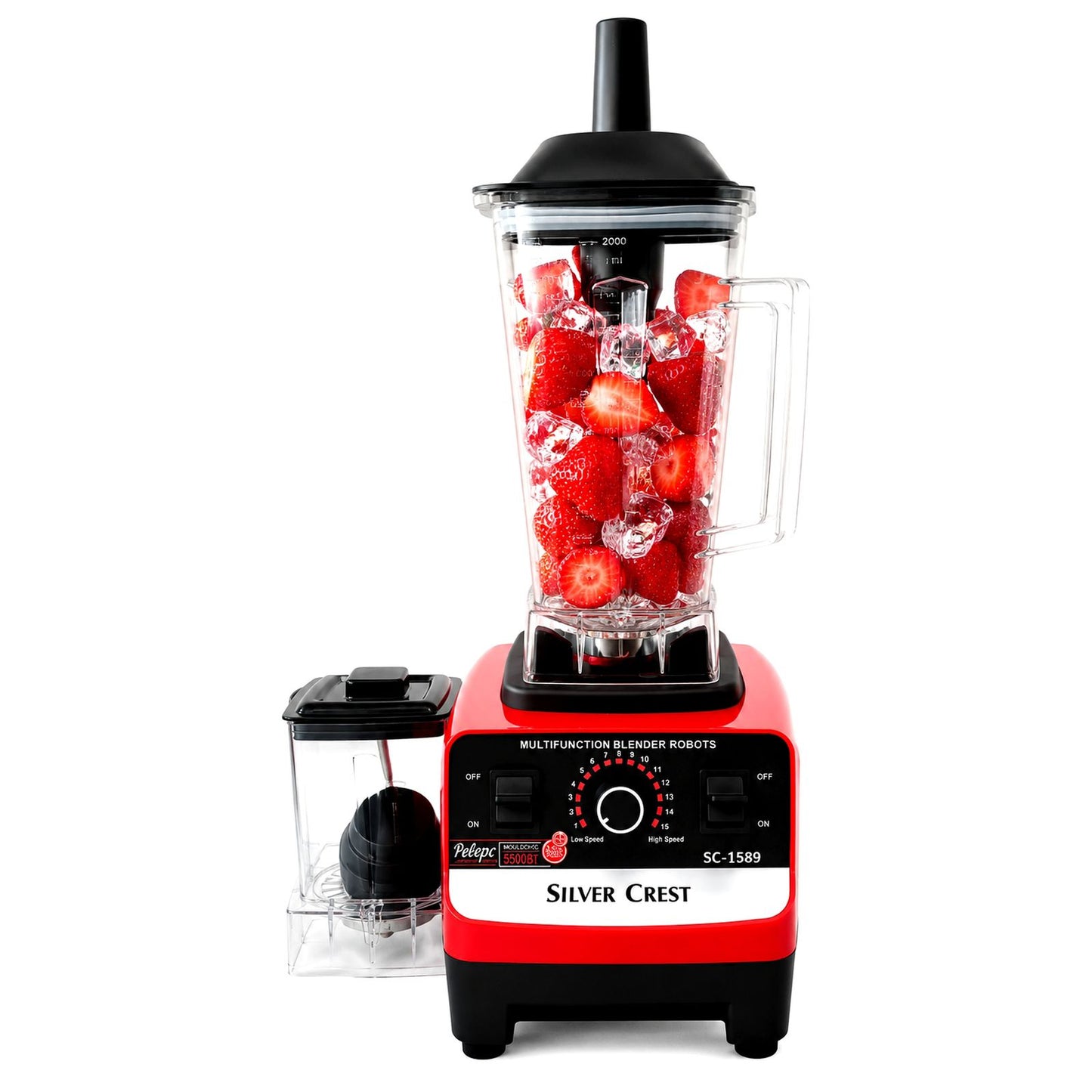 Cruiser Electricals Commercial Blender 2L | Multifunction Electric Mixer Grinder for Hotel & Home Use | 15 Speed Settings | Total Crushing Technology | Plastic Jar & Body
